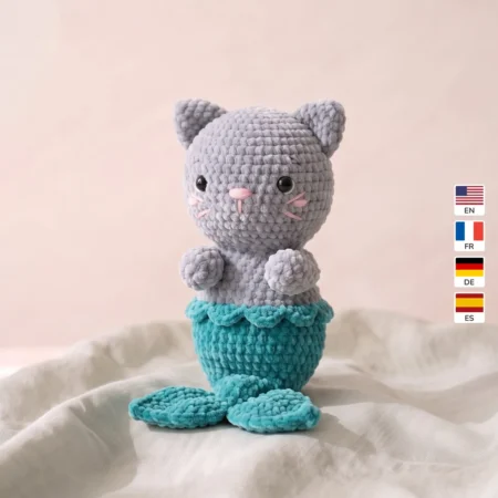 Mermaid Kitten – crochet cat plushie pattern