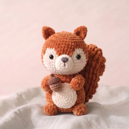 Squirrel with Acorn – no-sew amigurumi crochet pattern (photo 2)