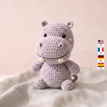 Hippo – no-sew amigurumi crochet pattern