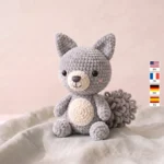Wolf Pup – small crochet dog
