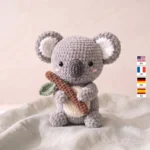 Koala Hugging a Branch – no-sew amigurumi crochet pattern