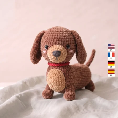 Dachshund – no-sew amigurumi crochet pattern