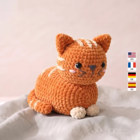Orange Cat Loaf – crochet cat amigurumi pattern