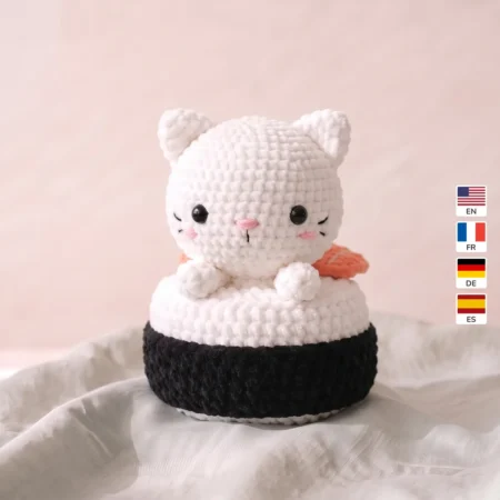 Sushi Roll Kitten – cat plush crochet pattern