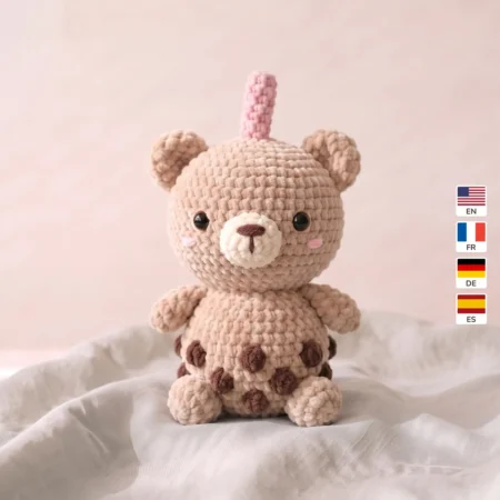Boba Bear – no-sew amigurumi crochet pattern