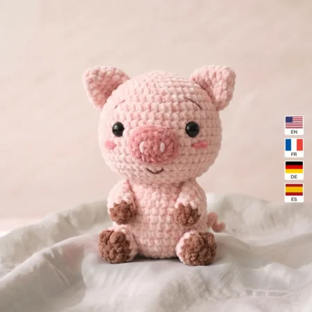 Piglet – no-sew amigurumi crochet pattern
