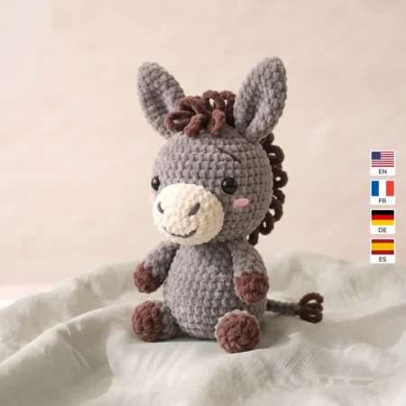 Donkey – no-sew amigurumi crochet pattern