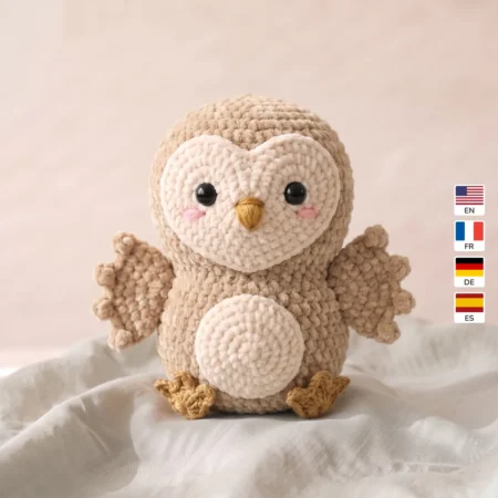 Barn Owl – no-sew amigurumi crochet pattern