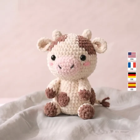 Calf – no-sew amigurumi crochet pattern