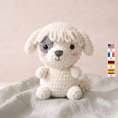 Sheepdog – no-sew amigurumi crochet pattern