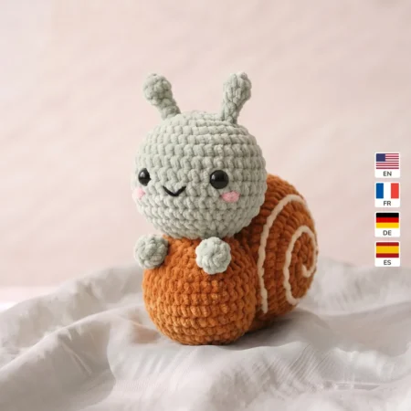 Garden Snail – no-sew amigurumi crochet pattern