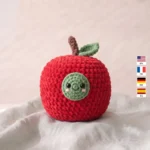 Worm in Apple – no-sew amigurumi crochet pattern