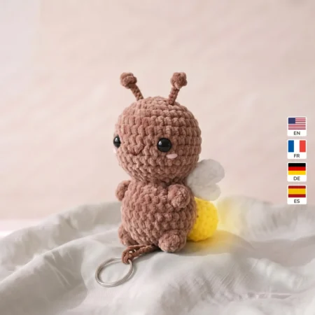 Firefly Keychain – how to make crochet keychain