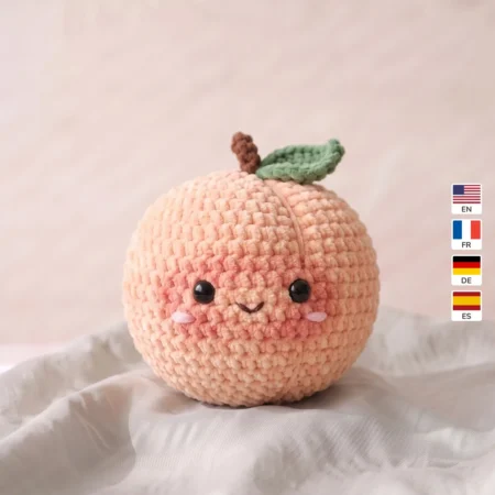 Peach Buddy – no-sew amigurumi crochet pattern