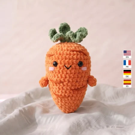 Carrot Buddy – no-sew amigurumi crochet pattern