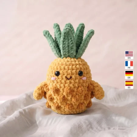 Pineapple Buddy – no-sew amigurumi crochet pattern