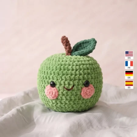 Apple Buddy – no-sew amigurumi crochet pattern