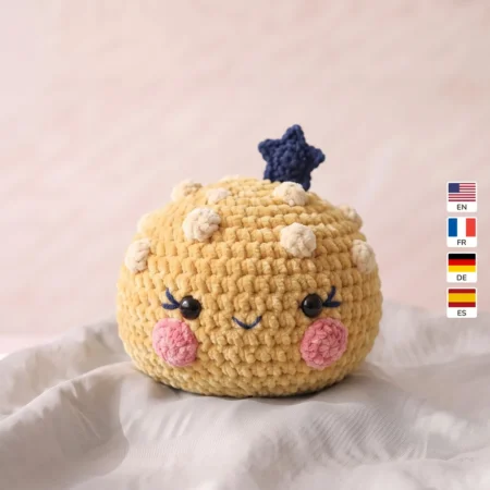 Sleepy Moon – no-sew amigurumi crochet pattern