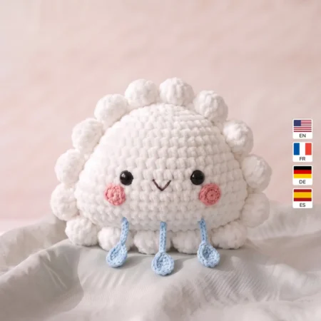 Cloud Buddy – no-sew amigurumi crochet pattern