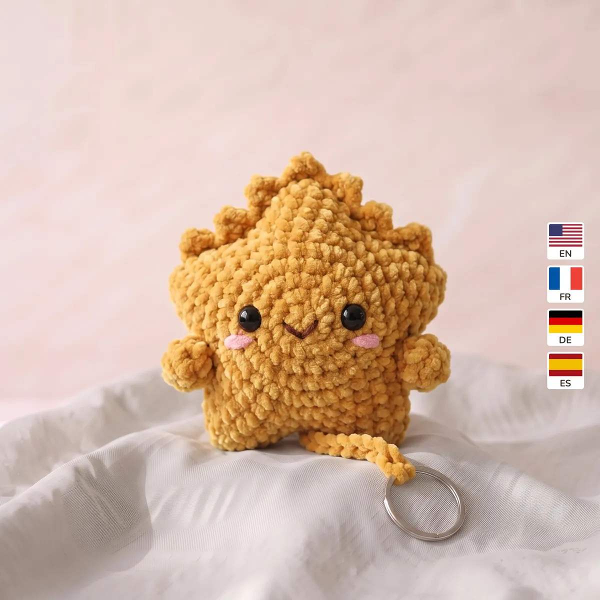 Star Keychain 1 Star Keychain – easy crochet keychain