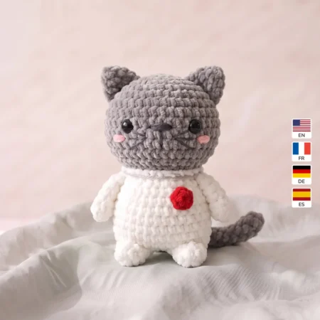 Astronaut Cat – crocheted cat