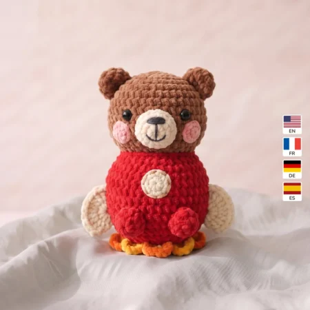 Rocket Bear – no-sew amigurumi crochet pattern