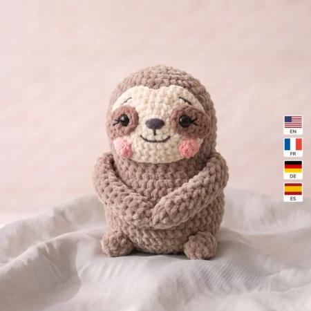 Sleepy Sloth – no-sew amigurumi crochet pattern