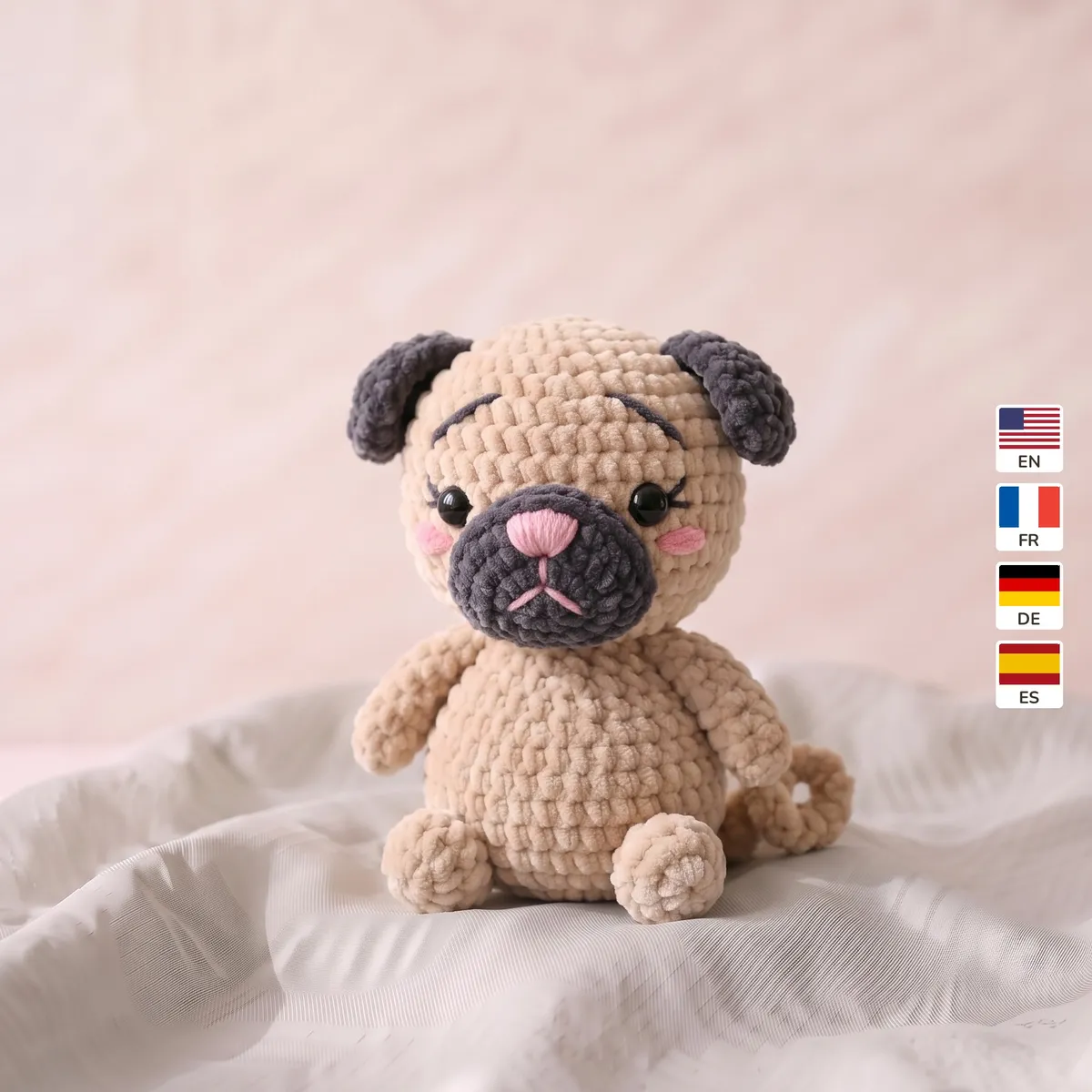Pug Puppy 1 Pug Puppy – dog crochet pattern