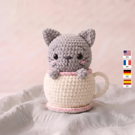 Teacup Kitten – cute cat crochet pattern