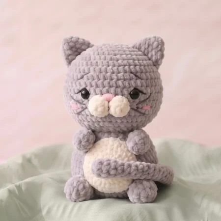 Chubby Grey Cat – small cat crochet pattern (photo 2)