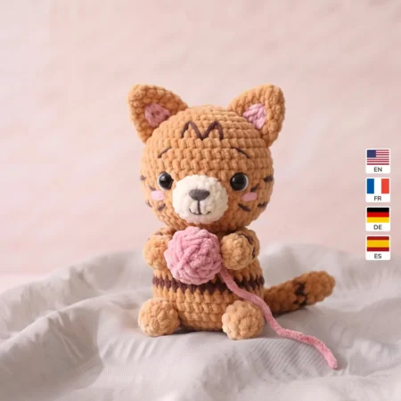 Tabby Kitten with Yarn Ball – crochet yarn and patterns