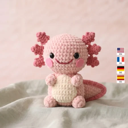 Pink Axolotl – axolotl crochet pattern