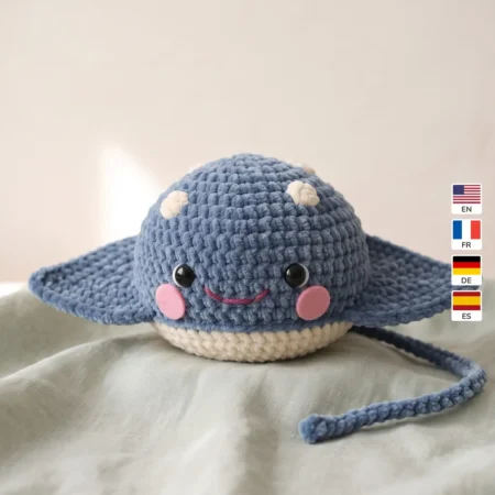 Stingray – no-sew amigurumi crochet pattern