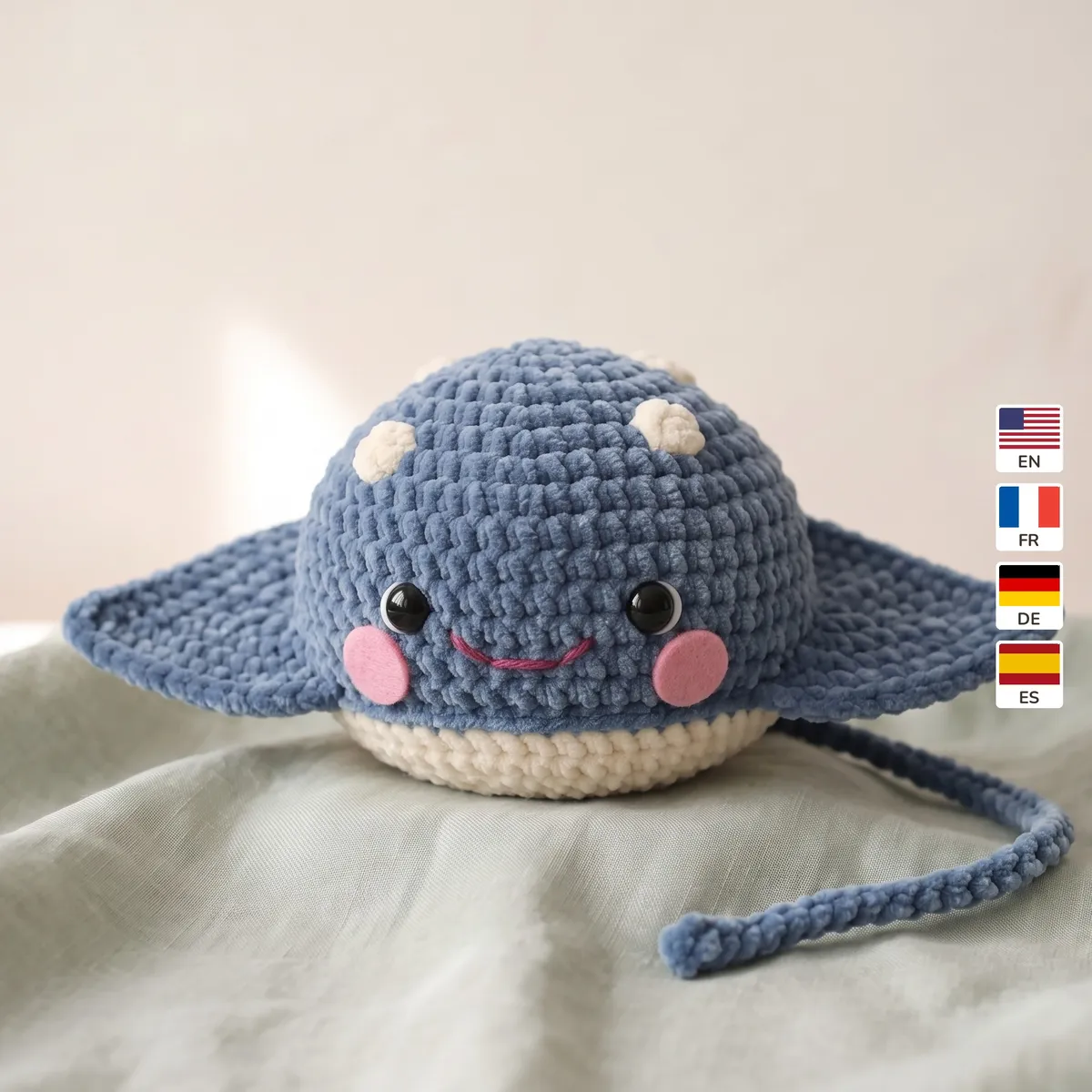 Stingray 1 Stingray – no-sew amigurumi crochet pattern