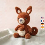 Kangaroo with Joey – no-sew amigurumi crochet pattern