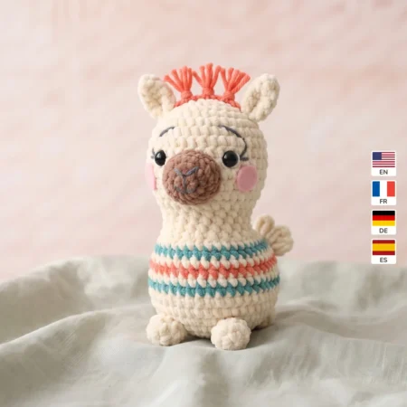 Llama – no-sew amigurumi crochet pattern