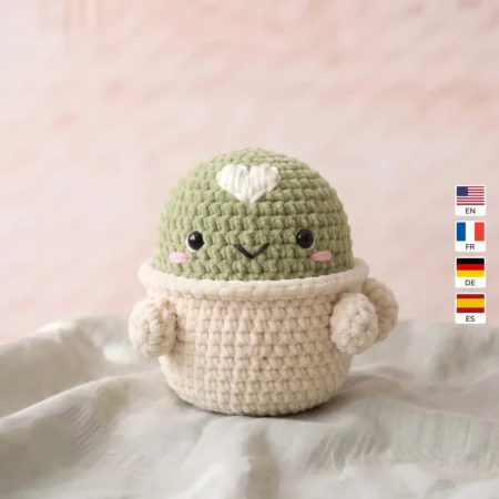 Matcha Latte – no-sew amigurumi crochet pattern