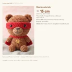 Superhero Bear – no-sew amigurumi crochet pattern (photo 6)