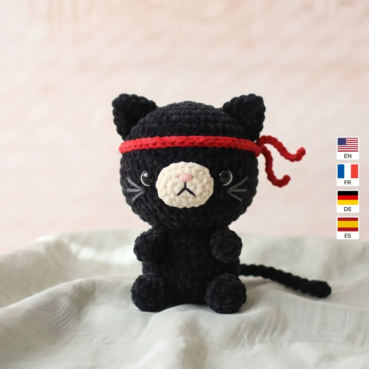 Ninja Cat 1 Ninja Cat – mini cat crochet pattern