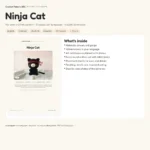 Ninja Cat – mini cat crochet pattern (photo 3)
