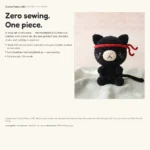 Ninja Cat – mini cat crochet pattern (photo 8)