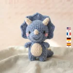 Triceratops – crochet pattern dinosaur