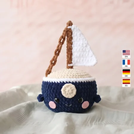 Sailboat – no-sew amigurumi crochet pattern