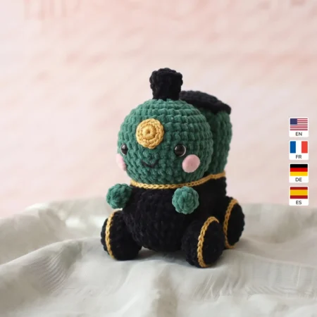 Train Engine – no-sew amigurumi crochet pattern