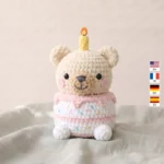 Birthday Cake Bear – no-sew amigurumi crochet pattern