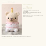 Birthday Cake Bear – no-sew amigurumi crochet pattern (photo 6)