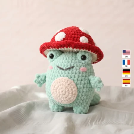 Frog with Mushroom Hat – crochet mario hat pattern