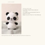 Mini Panda Keychain – how to make crochet keychains (photo 6)