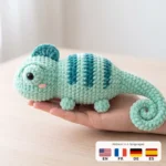 Chameleon – no-sew amigurumi crochet pattern