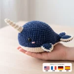 Narwhal – whale crochet